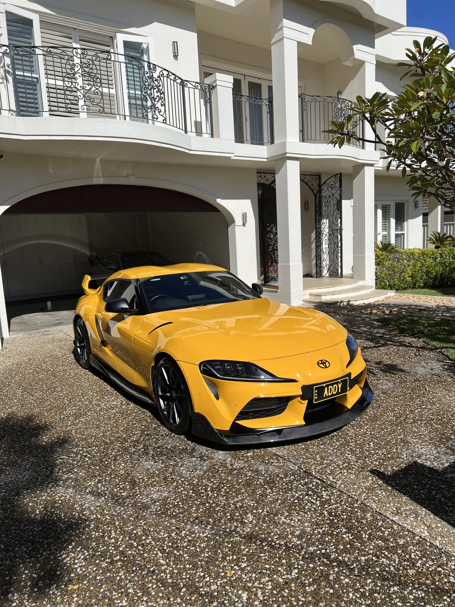 Yellow Toyota GR Supra detailed by ABZ